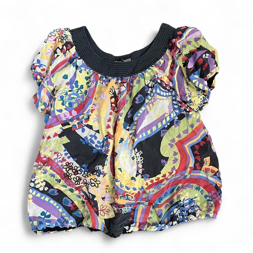Kenar Women's Maxamalist Dopamine Dressing Patterned Blouse